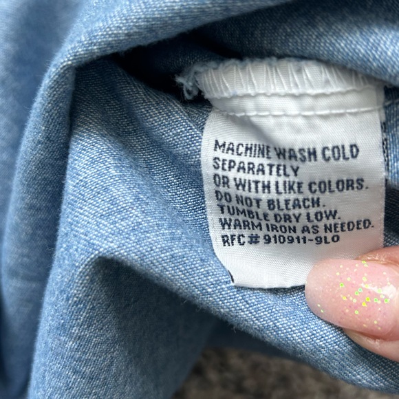 Bobbie Brooks Vintage Novelty Garden Themed Denim Button up shirt XL - Picture 7 of 9